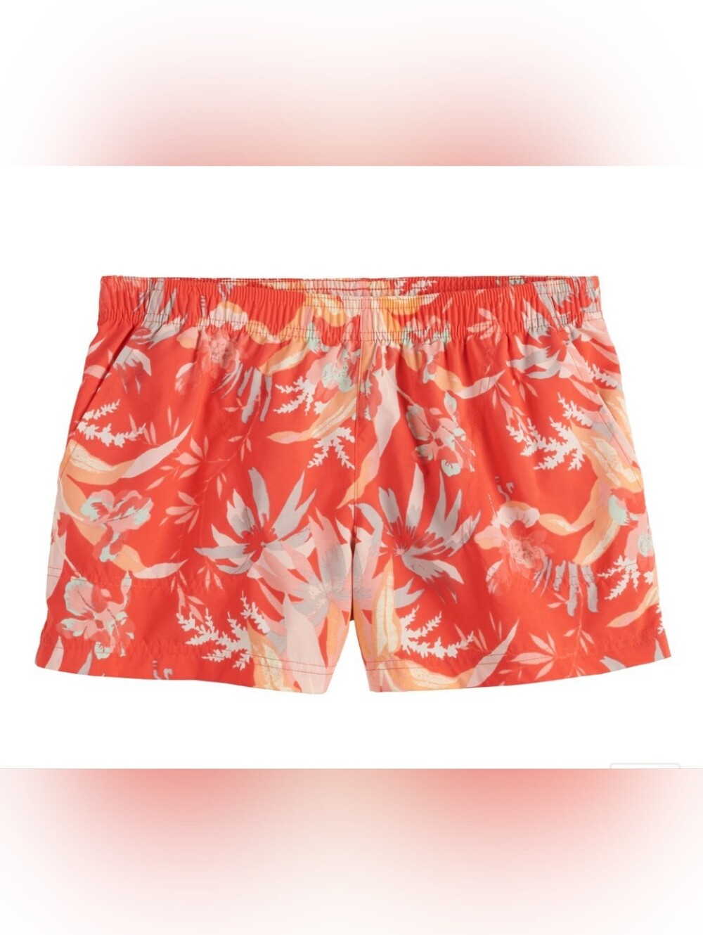Columbia Sandy River II Print Shorts Orange Tropical UPF 30 - XS
